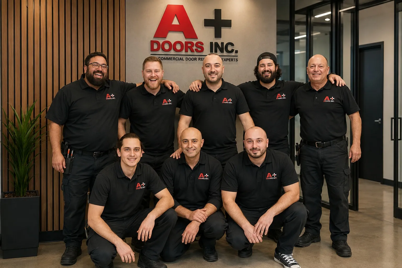 The A+ Doors Inc team, Vancouver