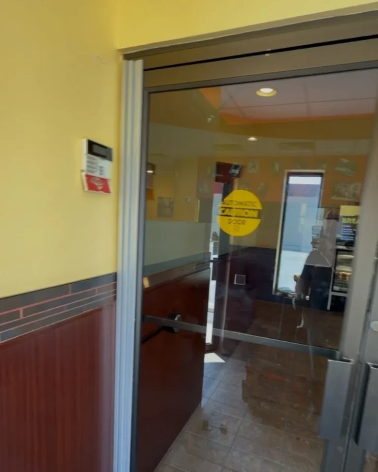 Automatic sliding entrance door serviced by A+ Doors Inc in Vancouver